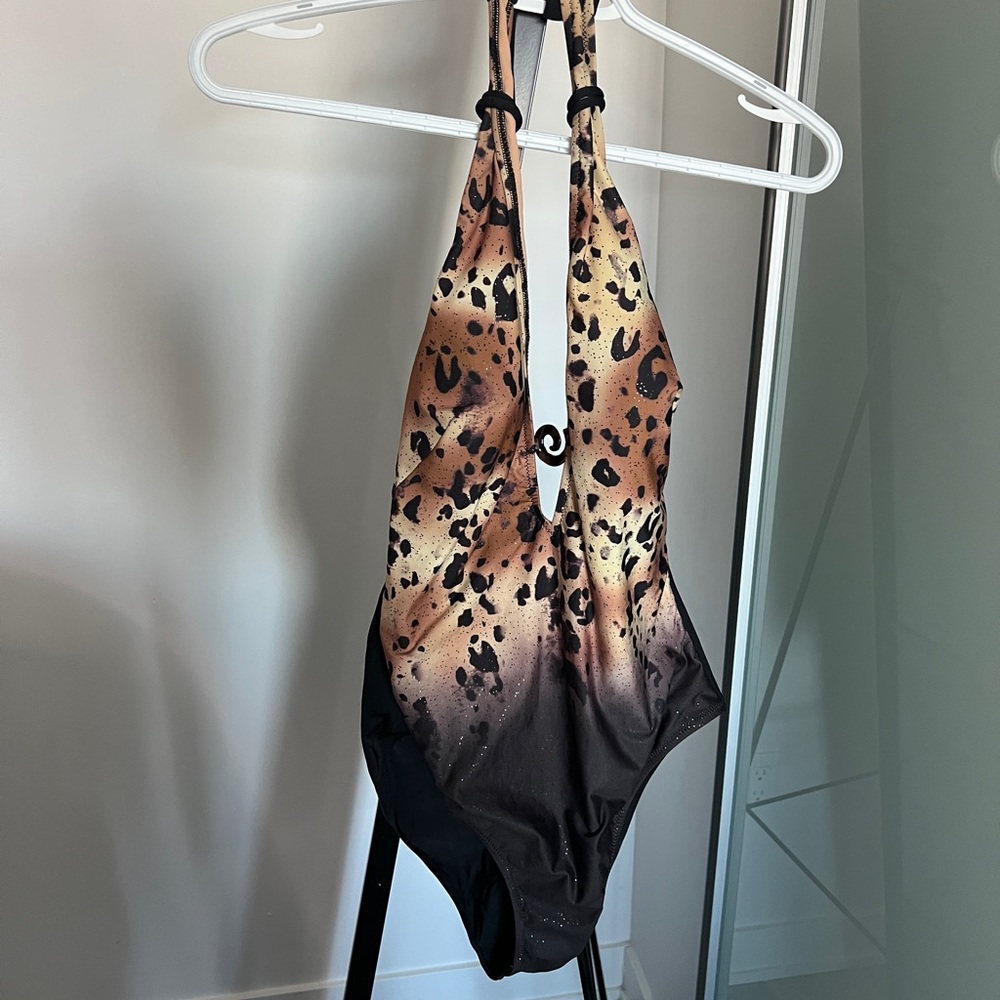 Leopard Print One Piece Swimsuit